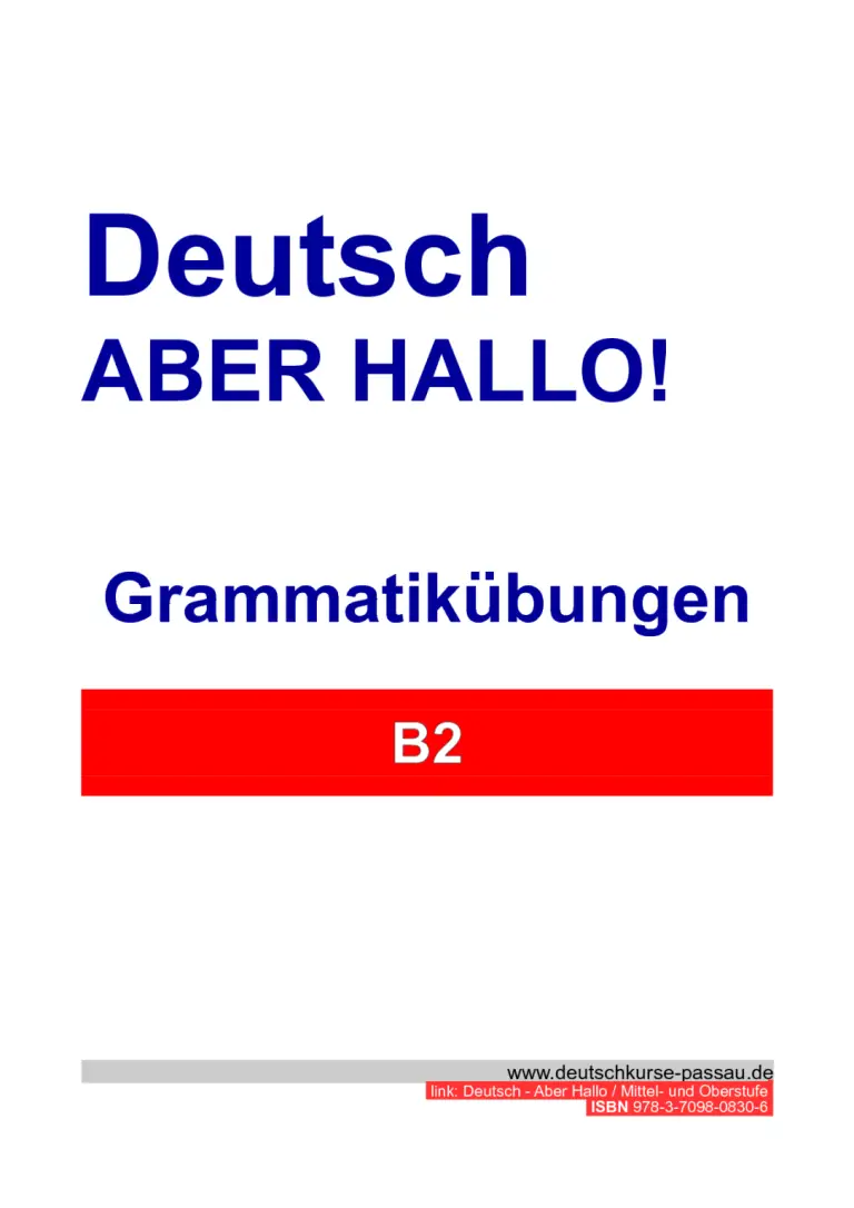 Rich results on Google's SERP when searching for''Deutsch Aber Hallo Grammatik B2''